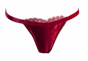 Sally Jones: Seiden- String Tiffany rubin-rot